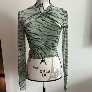 Zara top animal print size small